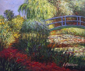 Claude Monet, Path Along The Water-Lily Pond, Painting on canvas