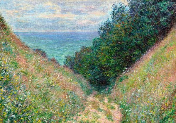Path at La Cavee, Pourville. The painting by Claude Monet