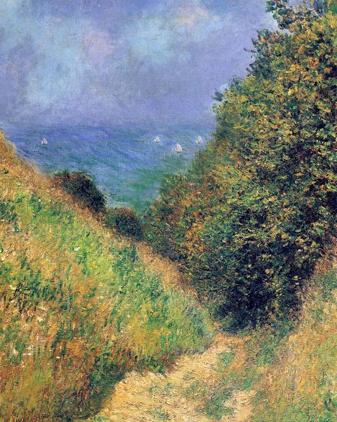 Path at Pourville 2. The painting by Claude Monet