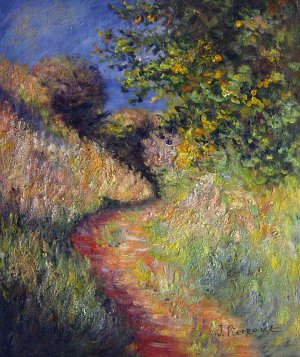 Claude Monet, Path At Pourville, Painting on canvas