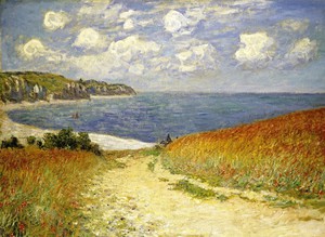 Claude Monet, Path through the Wheat Fields at Pourville, Painting on canvas