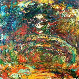 Claude Monet, Path under the Rose Arches, Giverny, Painting on canvas