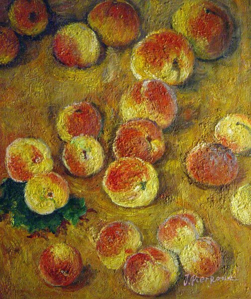 Peaches. The painting by Claude Monet