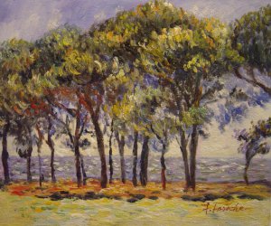 Claude Monet, Pine Trees, Cap d'Antibes, Painting on canvas