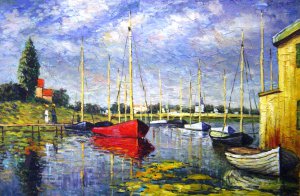 Claude Monet, Pleasure Boats At Argenteuil, Painting on canvas