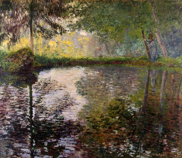 Pond at Montgeron. The painting by Claude Monet