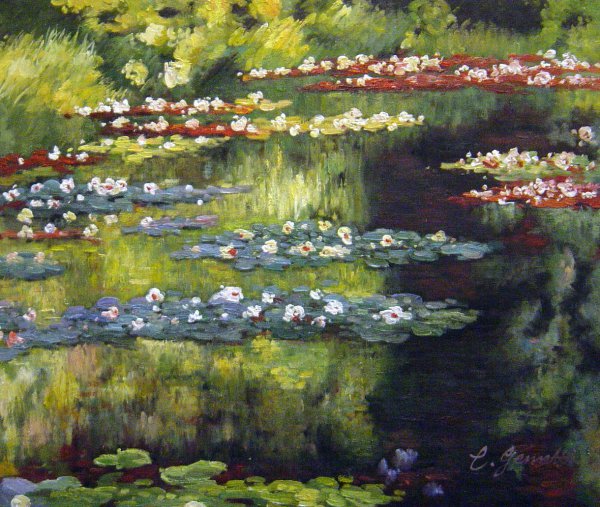 Pool With Waterlilies. The painting by Claude Monet