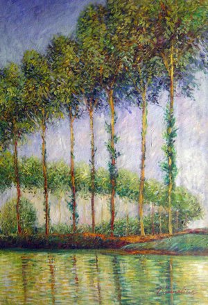 Poplars Along The River Epte, Autumn, Claude Monet, Art Paintings