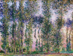 Claude Monet, Poplars at Giverny, Painting on canvas