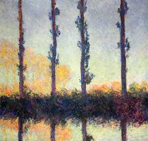 Claude Monet, Poplars (Four Trees), Painting on canvas