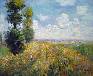 Claude Monet, Poplars Near Argenteuil, Painting on canvas