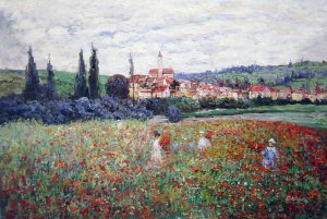 Poppies Near Vetheuil, Claude Monet, Art Paintings