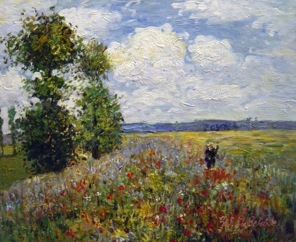 Poppy Field, Argenteuil. The painting by Claude Monet