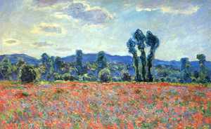 Claude Monet, Poppy Field in Giverny, Painting on canvas