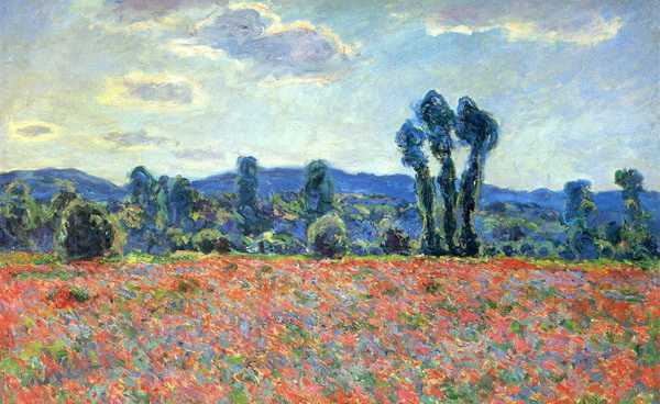 Poppy Field in Giverny. The painting by Claude Monet