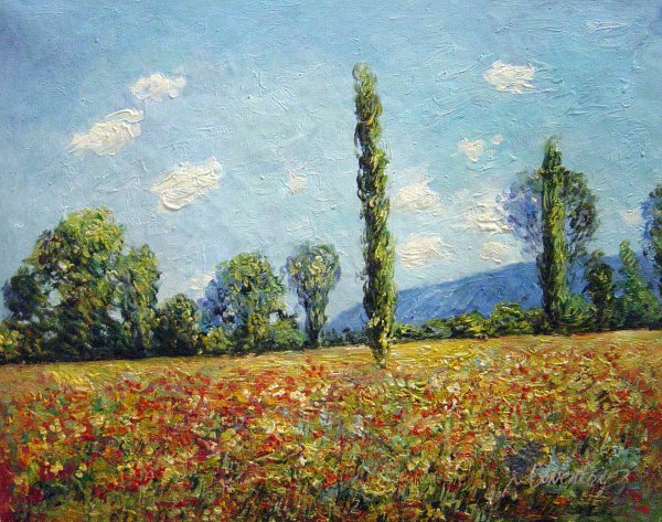 Poppy Field. The painting by Claude Monet