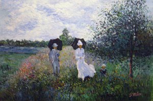 Promenade Near Argenteuil, Claude Monet, Art Paintings