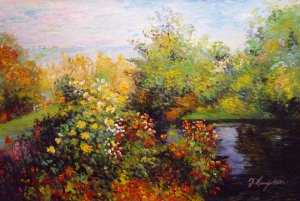 Claude Monet, Quiet Afternoon In The Garden Of Montgeron, Painting on canvas