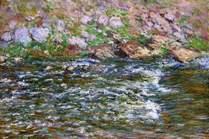 Claude Monet, Rapids on the Petite Creuse at Fresselines, Painting on canvas