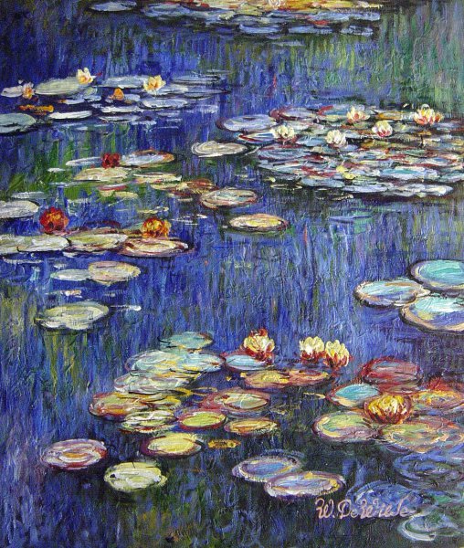 Red Water-Lilies. The painting by Claude Monet