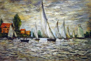 Claude Monet, Regatta At Argenteuil, Painting on canvas