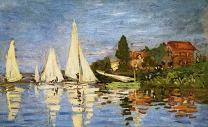 Claude Monet, Regatta at Argenteuil , Painting on canvas
