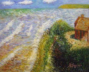 Claude Monet, Rising Tide At Pourville, Painting on canvas