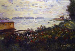 Riverbank At Argenteuil, Claude Monet, Art Paintings