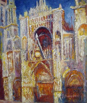 Rouen Cathedral, The Portal In The Sun, Claude Monet, Art Paintings