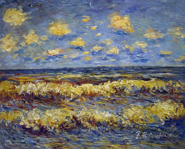 Rough Sea. The painting by Claude Monet