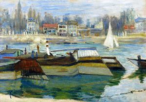 Claude Monet, Seine at Asnieres, Painting on canvas