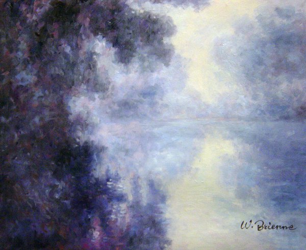 Seine At Giverny Mist. The painting by Claude Monet