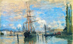Seine at Rouen, Claude Monet, Art Paintings