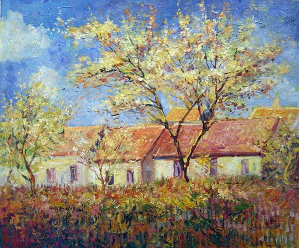 Springtime At Giverny. The painting by Claude Monet