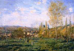 Claude Monet, Springtime in Vetheuil, Painting on canvas
