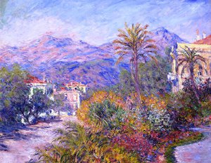 Strada Romada in Bordighera, Claude Monet, Art Paintings