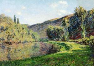 Claude Monet, The Arm of the Seine at Jeufosse, Afternoon, Painting on canvas