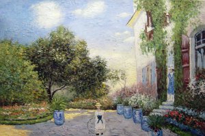 Claude Monet, The Artist's House At Argenteuil, Painting on canvas