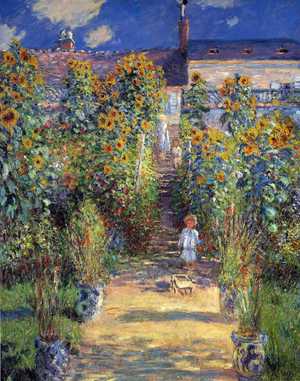 The Artist's Garden at Vetheuil, Claude Monet, Art Paintings