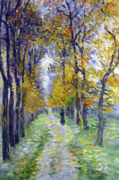 The Avenue. The painting by Claude Monet