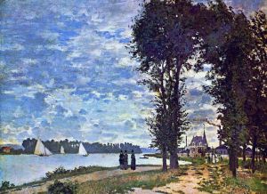 Claude Monet, The Banks Of The Seine At Argenteuil, Painting on canvas