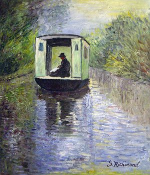 Claude Monet, The Boat Studio, Painting on canvas
