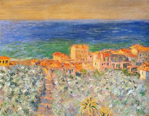 Claude Monet, The Burgo Marina at Bordighera, Painting on canvas