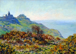 Claude Monet, The Church at Varengeville and the Gorge of Les Moutiers, Painting on canvas