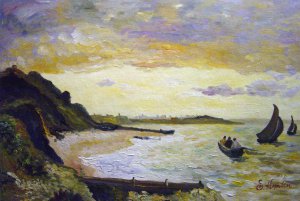 Claude Monet, The Coast At Sainte-Adresse, Painting on canvas