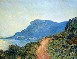 Claude Monet, The Corniche of Monaco, Painting on canvas