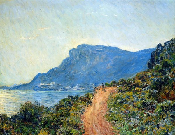 The Corniche of Monaco. The painting by Claude Monet