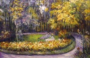 The Couple In The Garden, Claude Monet, Art Paintings