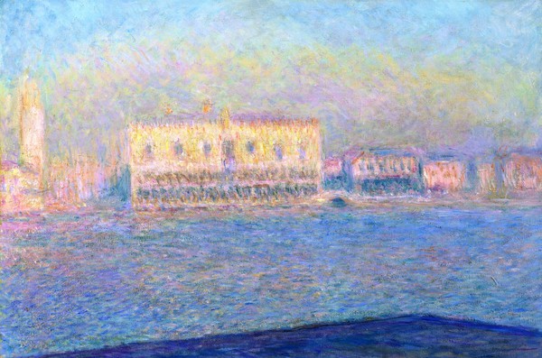 The Doge's Palace Seen from San Giorgio Maggiore. The painting by Claude Monet