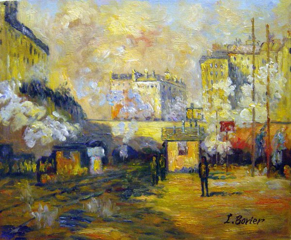 The Exterior Of Saint-Lazare Station. The painting by Claude Monet